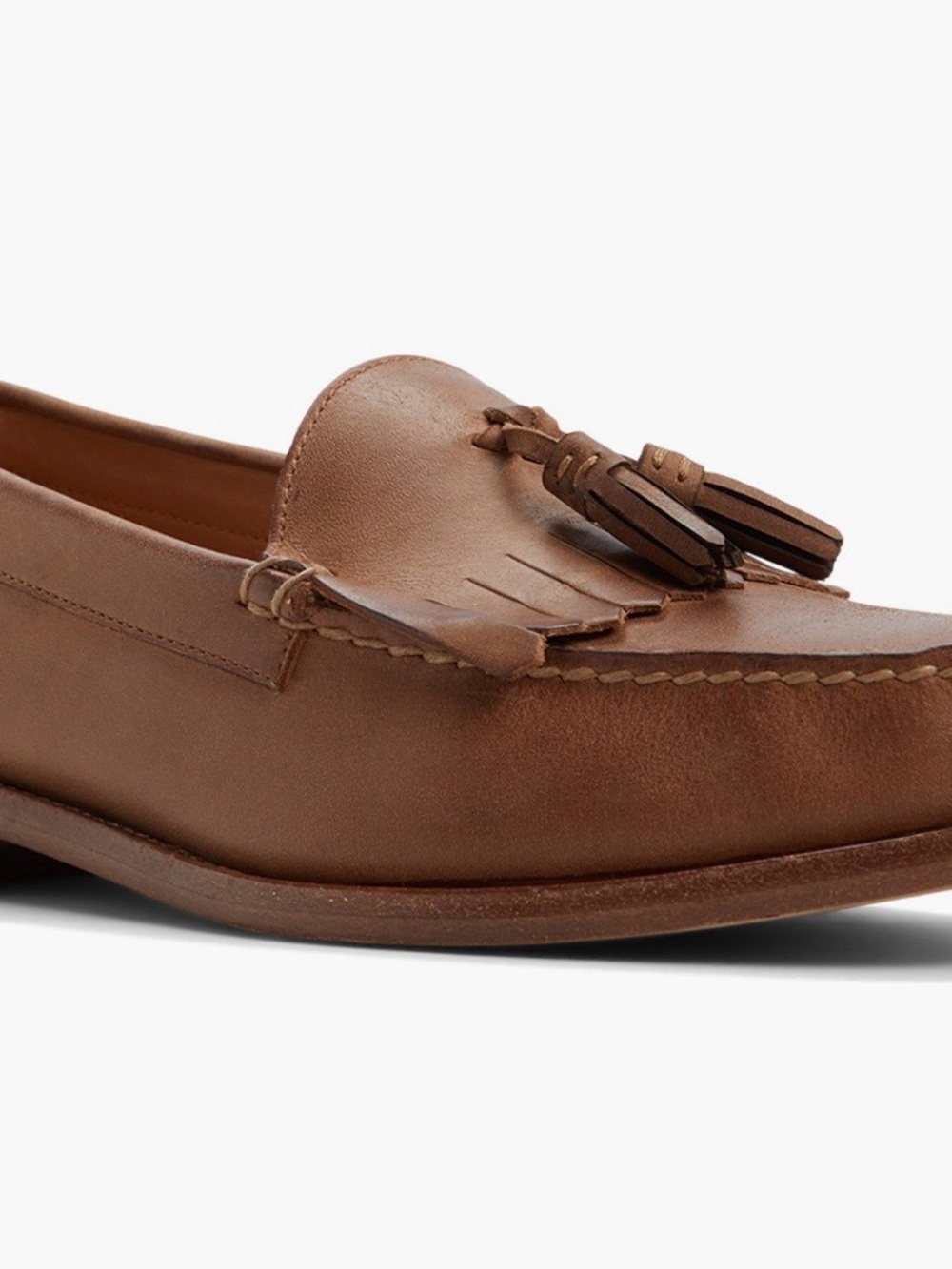 Brooks Brothers Chestnut Leather Tassel Loafers